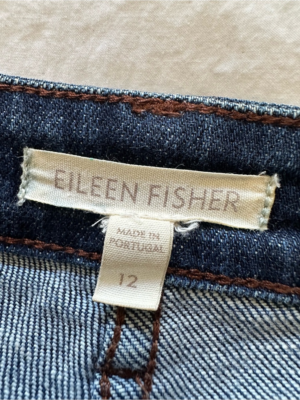Eileen Fisher Dark Indigo Straight-Leg Jeans, size 12 - Picture 8 of 13